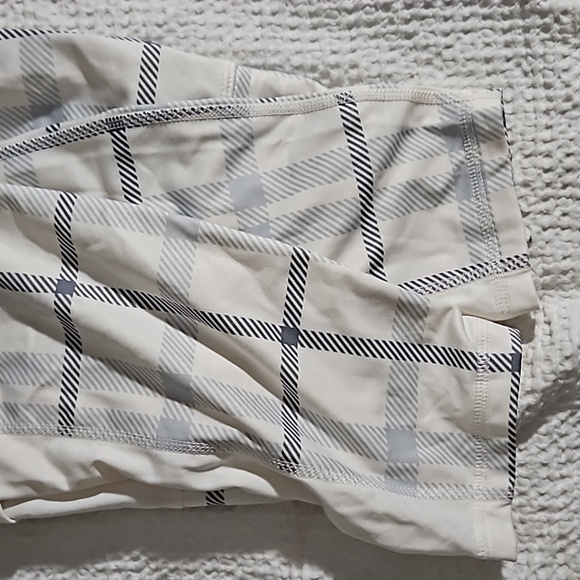 Avia spandex track suit. Top and bottoms large white with plaid design - Picture 7 of 7